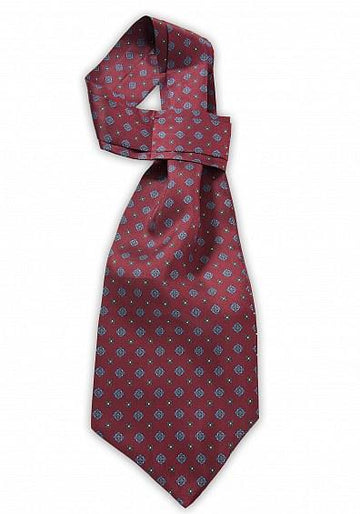 Cravata Ascot, rosie, matase - Cravatepedia